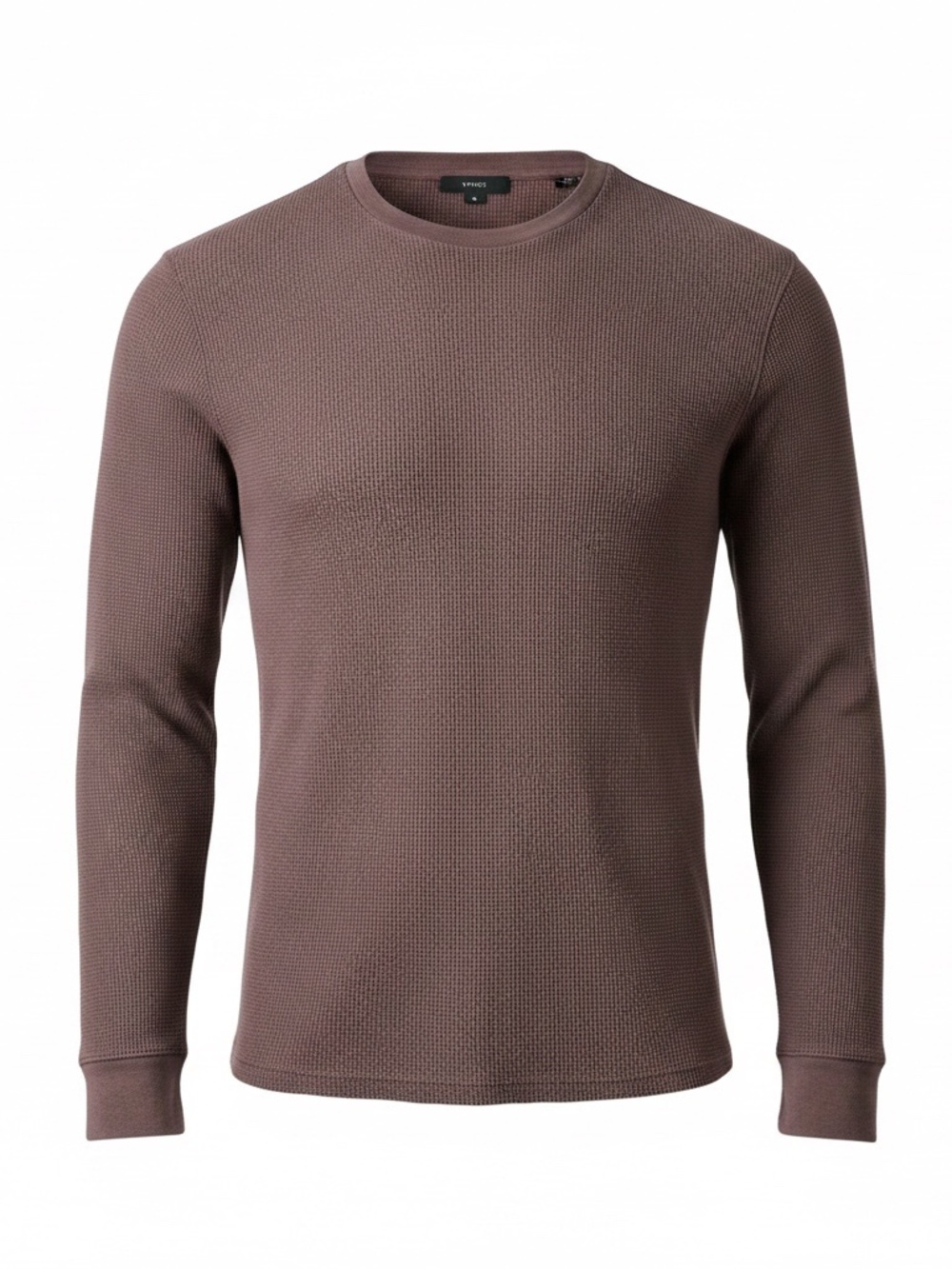 Waffle Pima Cotton Long-Sleeve T-Shirt
